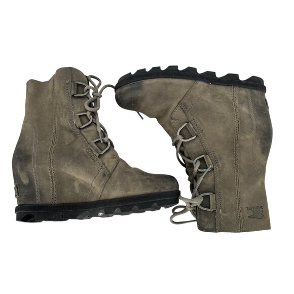 Sorel Joan Of Arctic Wedge II Boots Quarry Slate Gray Size 7 - Picture 3 of 16